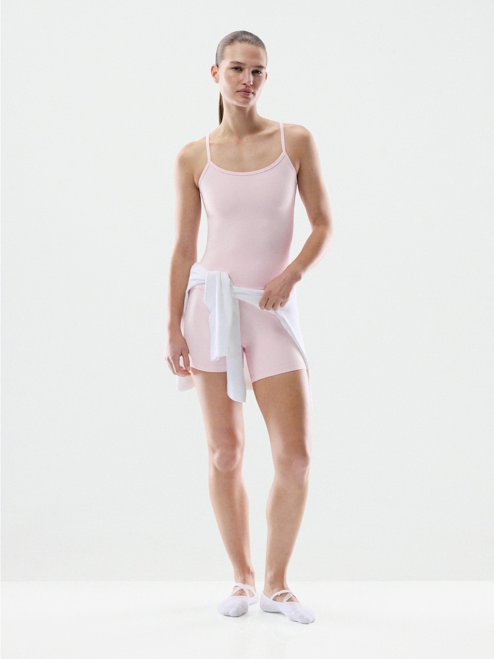 Aritzia Golden Light Pink Ribbed Camisole